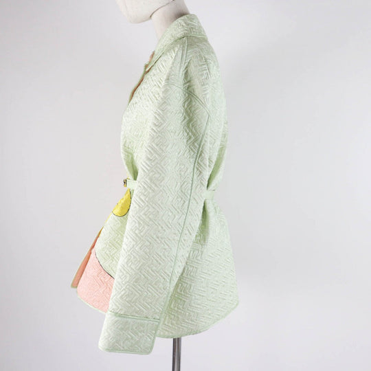 FENDI Jacket FJ7264 Outer: 100% silk, Lining: 100% silk Light green by Kim Jones Hairdo Girls Women 38 Used Authentic