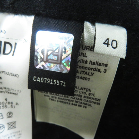 FENDI coat FJ7202 Main: 99% wool, Main: 1% silk, Lining: 100% rayon, Part: 100% wool black Women 40 Used Authentic