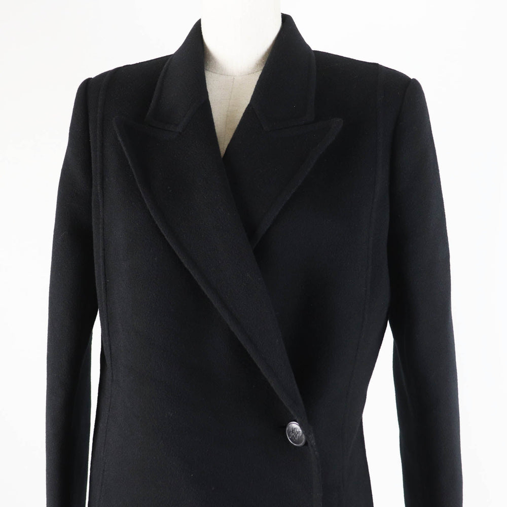 FENDI coat FJ7202 Main: 99% wool, Main: 1% silk, Lining: 100% rayon, Part: 100% wool black Women 40 Used Authentic