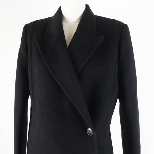 FENDI coat FJ7202 Main: 99% wool, Main: 1% silk, Lining: 100% rayon, Part: 100% wool black Women 40 Used Authentic