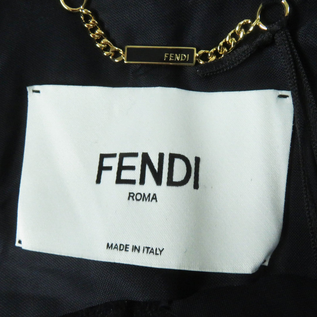 FENDI coat FJ7202 Main: 99% wool, Main: 1% silk, Lining: 100% rayon, Part: 100% wool black Women 40 Used Authentic