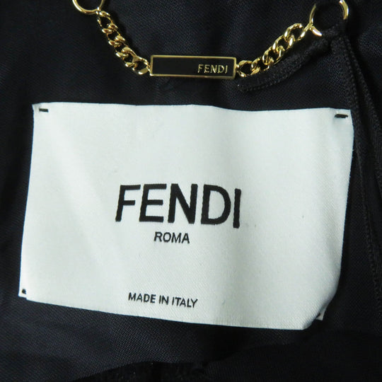 FENDI coat FJ7202 Main: 99% wool, Main: 1% silk, Lining: 100% rayon, Part: 100% wool black Women 40 Used Authentic