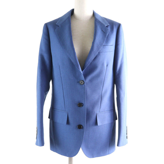 BURBERRY tailored jacket 8001298 Outer: 73% wool, Outer: 27% mohair, Lining: 100% cupra blue Women 36 Used Authentic