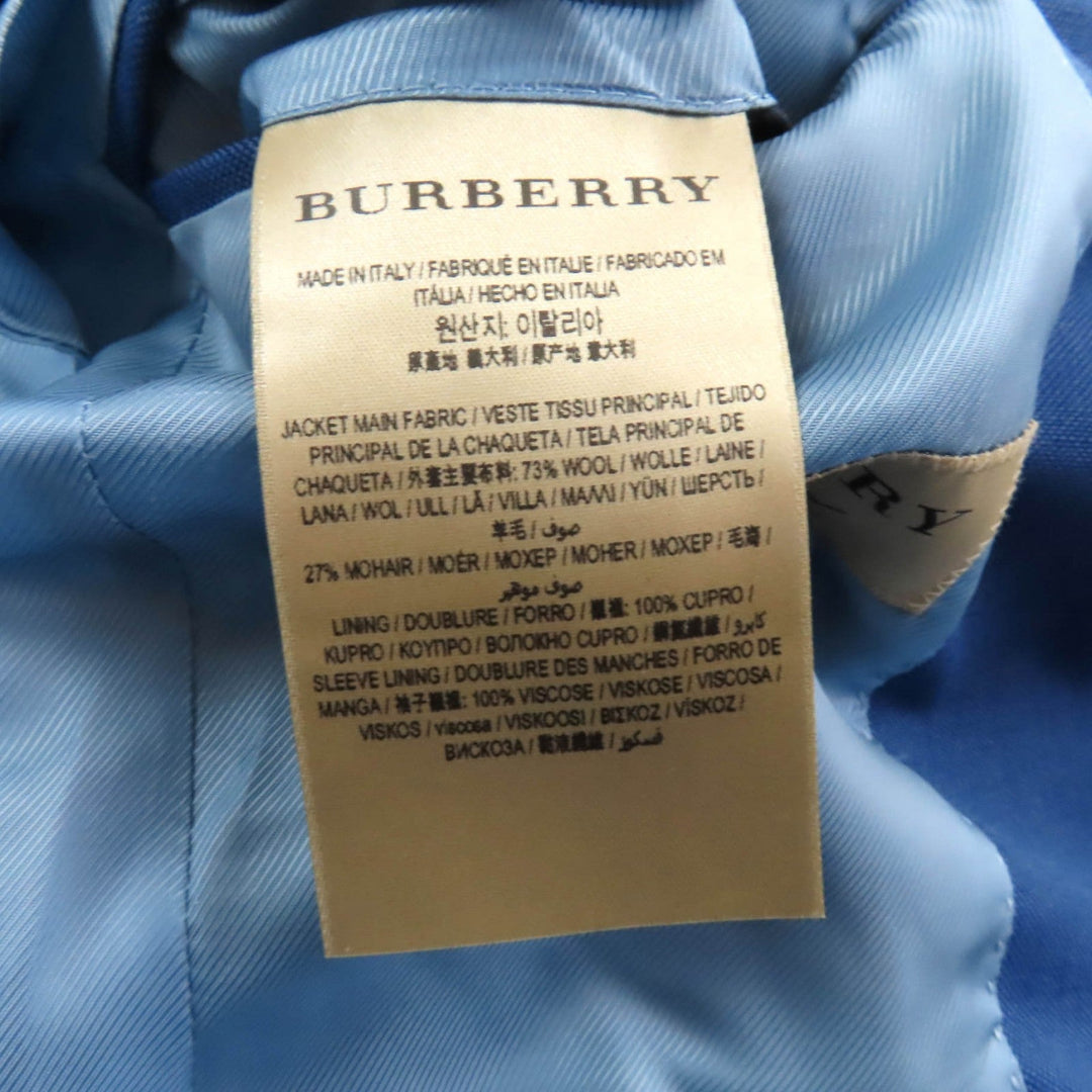 BURBERRY tailored jacket 8001298 Outer: 73% wool, Outer: 27% mohair, Lining: 100% cupra blue Women 36 Used Authentic