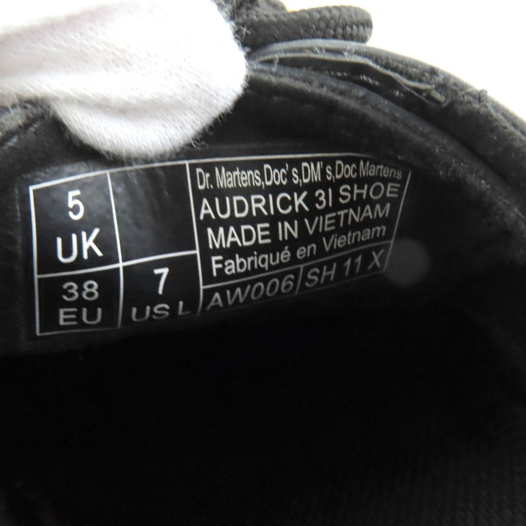 Dr.Martens Leather shoes 30663001 LUCIDO, Leather black AUDRICK 3I SHOE Women 38 Used Authentic