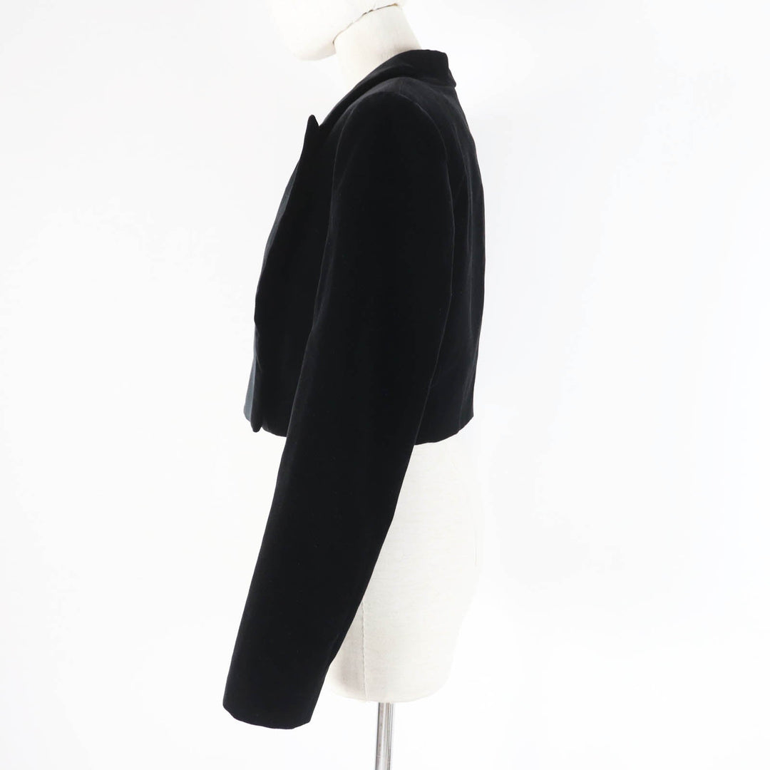 FENDI Jacket FJ7223 Main: 74% cotton, Main: 26% silk, Part: 78% silk, Part: 22% polyester, Lining: 100% rayon black Women 40 Used Authentic