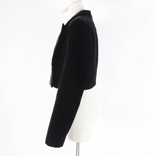 FENDI Jacket FJ7223 Main: 74% cotton, Main: 26% silk, Part: 78% silk, Part: 22% polyester, Lining: 100% rayon black Women 40 Used Authentic