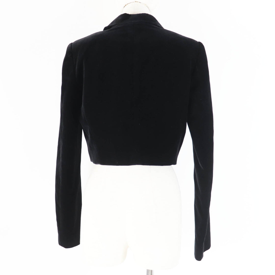 FENDI Jacket FJ7223 Main: 74% cotton, Main: 26% silk, Part: 78% silk, Part: 22% polyester, Lining: 100% rayon black Women 40 Used Authentic