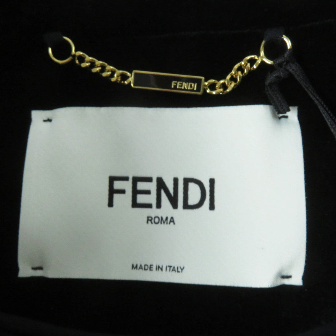 FENDI Jacket FJ7223 Main: 74% cotton, Main: 26% silk, Part: 78% silk, Part: 22% polyester, Lining: 100% rayon black Women 40 Used Authentic