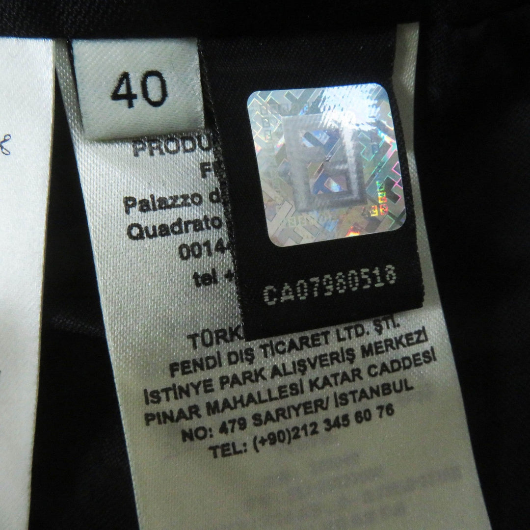 FENDI Jacket FJ7223 Main: 74% cotton, Main: 26% silk, Part: 78% silk, Part: 22% polyester, Lining: 100% rayon black Women 40 Used Authentic
