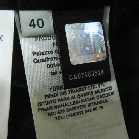 FENDI Jacket FJ7223 Main: 74% cotton, Main: 26% silk, Part: 78% silk, Part: 22% polyester, Lining: 100% rayon black Women 40 Used Authentic