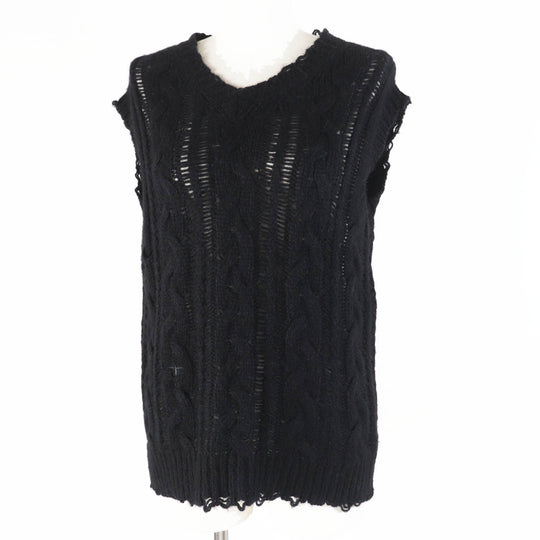 Christian Dior Vest 244T61AM144 Main: 40% alpaca, Main: 30% silk, Main: 30% cashmere black Women 38 Used Authentic