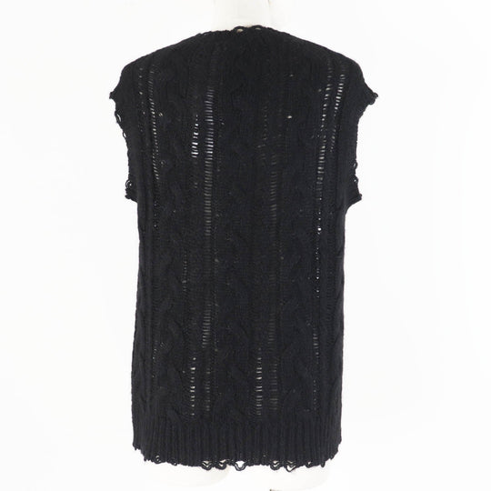 Christian Dior Vest 244T61AM144 Main: 40% alpaca, Main: 30% silk, Main: 30% cashmere black Women 38 Used Authentic