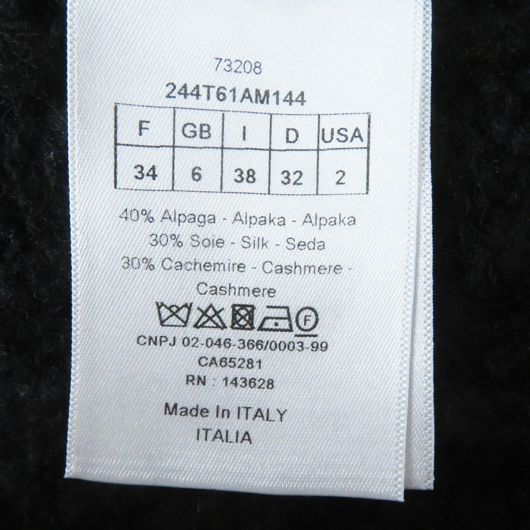 Christian Dior Vest 244T61AM144 Main: 40% alpaca, Main: 30% silk, Main: 30% cashmere black Women 38 Used Authentic