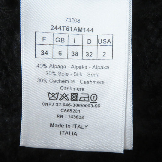 Christian Dior Vest 244T61AM144 Main: 40% alpaca, Main: 30% silk, Main: 30% cashmere black Women 38 Used Authentic