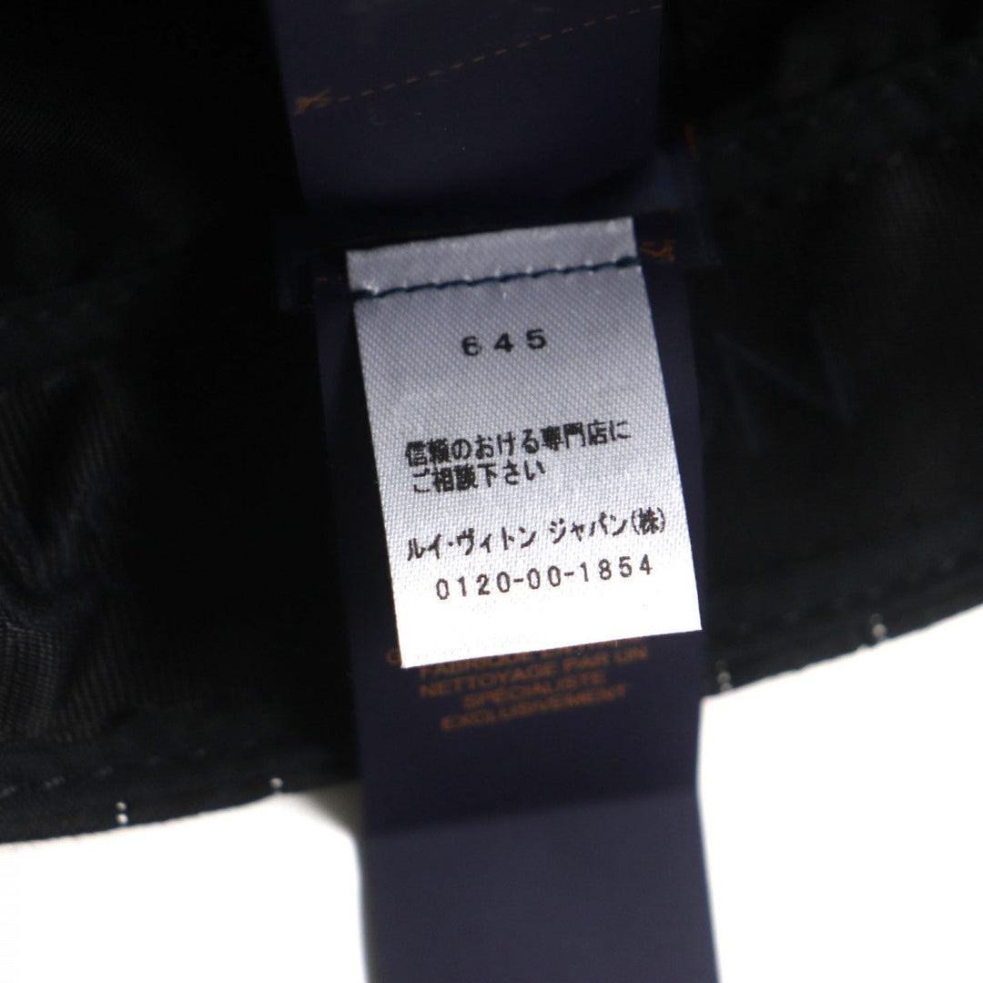 LOUIS VUITTON cap MP3407 Outer: 100% wool, Lining: 56% cotton, Lining: 44% cupra, Leather part: cowhide, Part: 100% cotton Black purple Crocodile Newsboy Cap mens Used Authentic