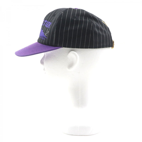 LOUIS VUITTON cap MP3407 Outer: 100% wool, Lining: 56% cotton, Lining: 44% cupra, Leather part: cowhide, Part: 100% cotton Black purple Crocodile Newsboy Cap mens Used Authentic