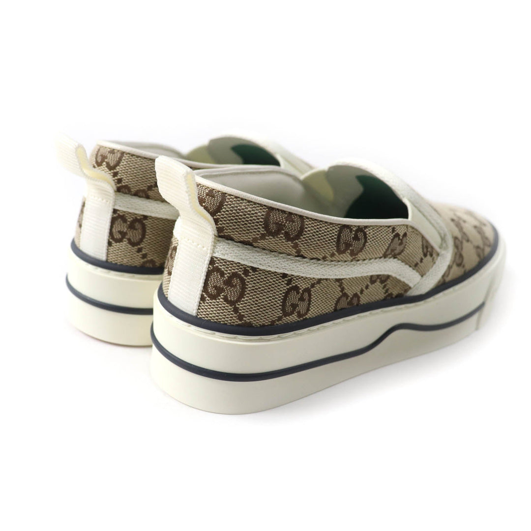 GUCCI Slip-on Main: GG canvas Brown Tennis 1977 Women 35 Used Authentic