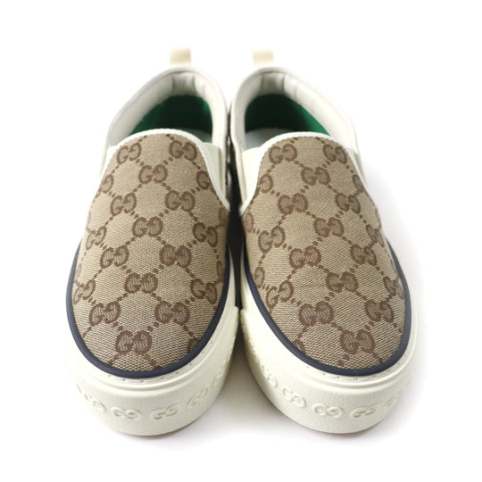 GUCCI Slip-on Main: GG canvas Brown Tennis 1977 Women 35 Used Authentic