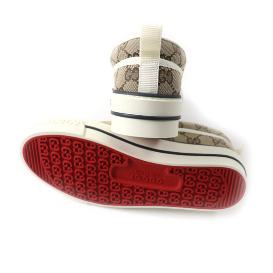 GUCCI Slip-on Main: GG canvas Brown Tennis 1977 Women 35 Used Authentic