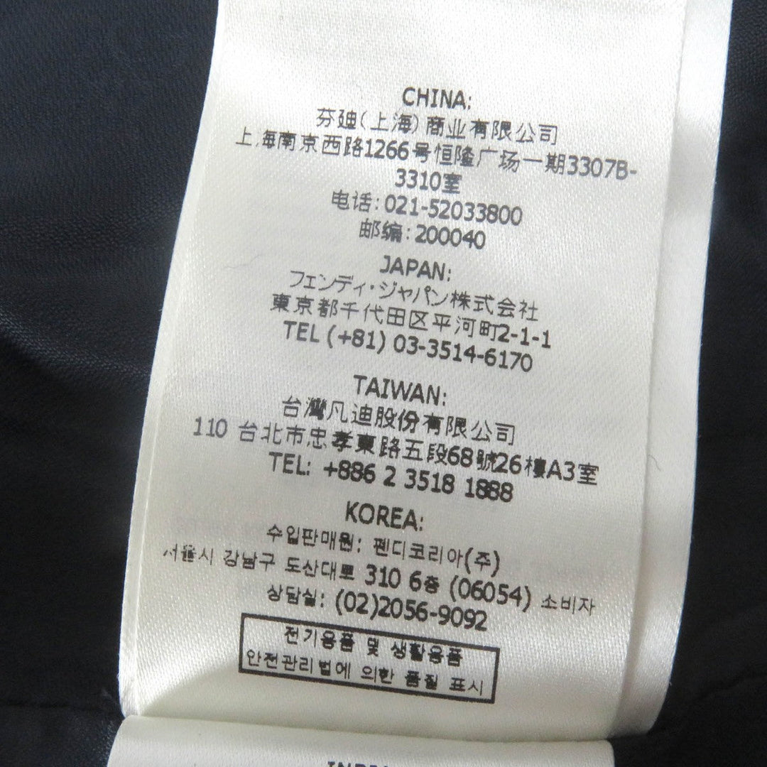 FENDI Jacket FJ7235 Main: 100% wool, Part: Sheepskin, Lining: 100% rayon Navy mens 38 Used Authentic
