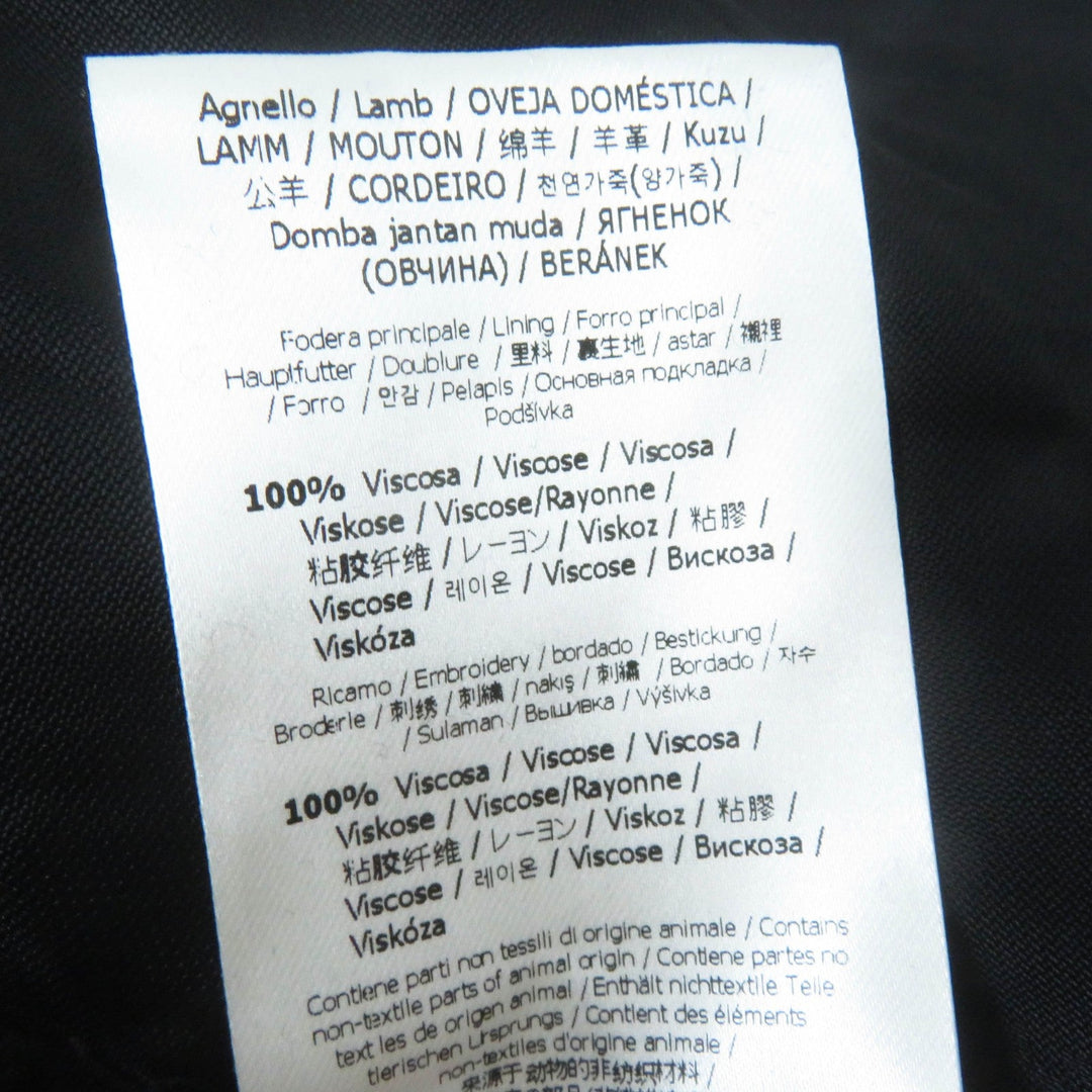 FENDI trench coat FF8824 Outer: 65% polyester, Outer: 35% cotton, Leather part: sheepskin, Lining: 100% rayon, Part: 100% rayon black Women 40 Used Authentic