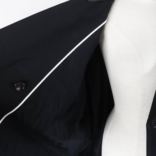 FENDI trench coat FF8824 Outer: 65% polyester, Outer: 35% cotton, Leather part: sheepskin, Lining: 100% rayon, Part: 100% rayon black Women 40 Used Authentic