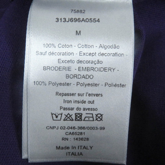 Dior HOMME Short sleeve T-shirt 313J696A0554 Main: 100% cotton, Part: 100% polyester purple mens M Used Authentic