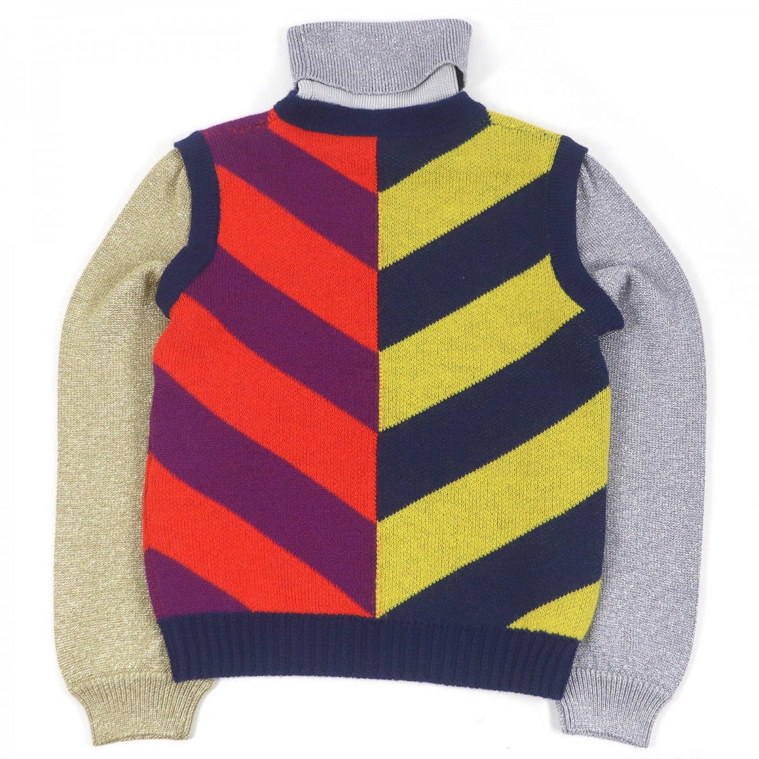 GUCCI sweater 724770 Main: 100% wool, part: 79% rayon, part: 21% polyester, part: 97% wool, part: 2% nylon multicolor mens S Used Authentic