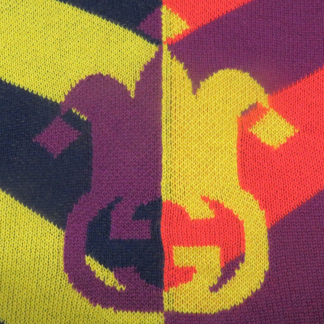 GUCCI sweater 724770 Main: 100% wool, part: 79% rayon, part: 21% polyester, part: 97% wool, part: 2% nylon multicolor mens S Used Authentic