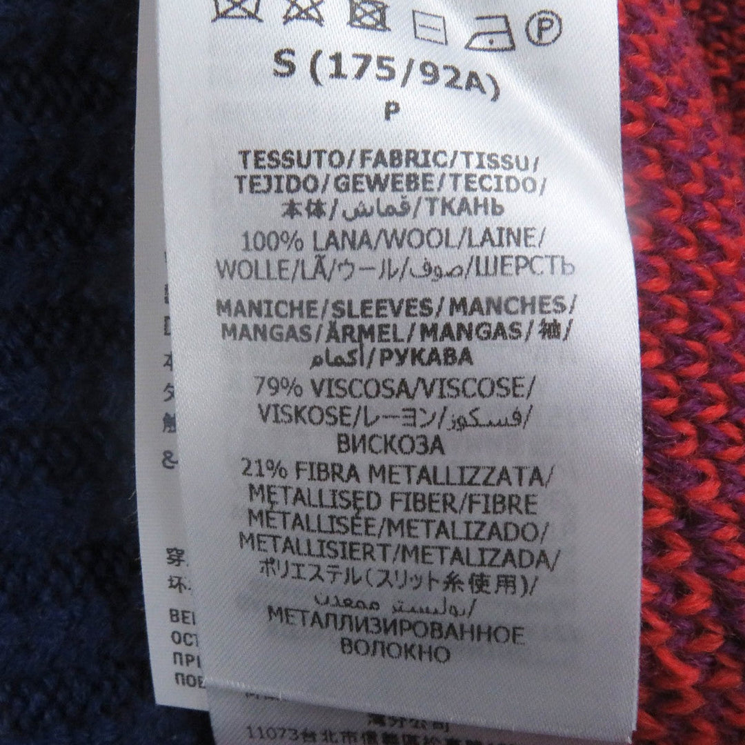 GUCCI sweater 724770 Main: 100% wool, part: 79% rayon, part: 21% polyester, part: 97% wool, part: 2% nylon multicolor mens S Used Authentic