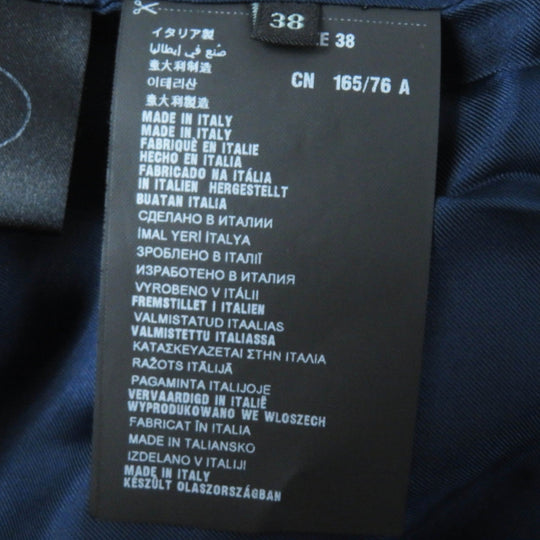 PRADA coat P629DI Outer: 100% virgin wool, Lining: 86% rayon, Lining: 34% silk, Part: 100% polyester Navy Women 38 Used Authentic