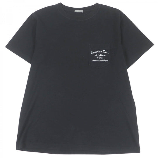 Dior HOMME Short sleeve T-shirt 293J645A0677 Main: 100% cotton, Part: 100% acrylic black mens XL Used Authentic