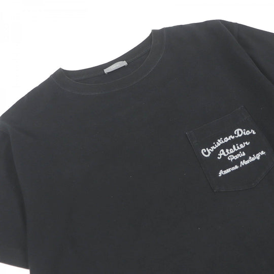 Dior HOMME Short sleeve T-shirt 293J645A0677 Main: 100% cotton, Part: 100% acrylic black mens XL Used Authentic