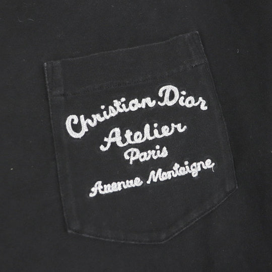 Dior HOMME Short sleeve T-shirt 293J645A0677 Main: 100% cotton, Part: 100% acrylic black mens XL Used Authentic