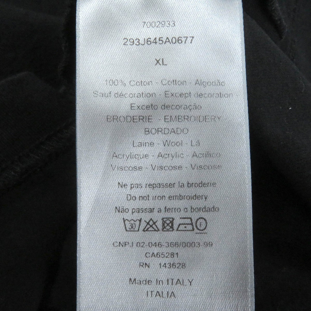 Dior HOMME Short sleeve T-shirt 293J645A0677 Main: 100% cotton, Part: 100% acrylic black mens XL Used Authentic