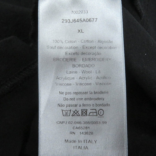 Dior HOMME Short sleeve T-shirt 293J645A0677 Main: 100% cotton, Part: 100% acrylic black mens XL Used Authentic