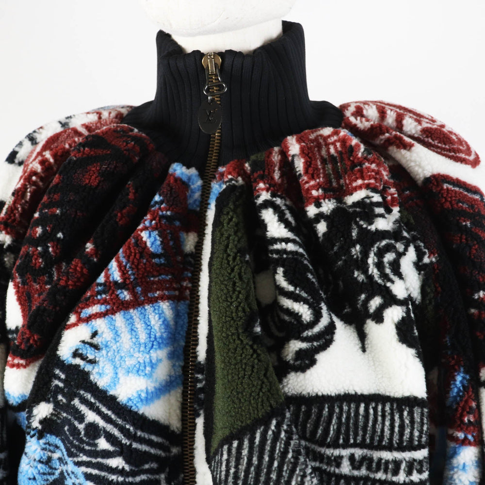 LOUIS VUITTON Jacket Outer: 99% polyester, Outer: 1% rayon, Lining: 96% polyester, Lining: 2% rayon, Lining: 2% cupra Multi Fornasetti Women 32 Used Authentic
