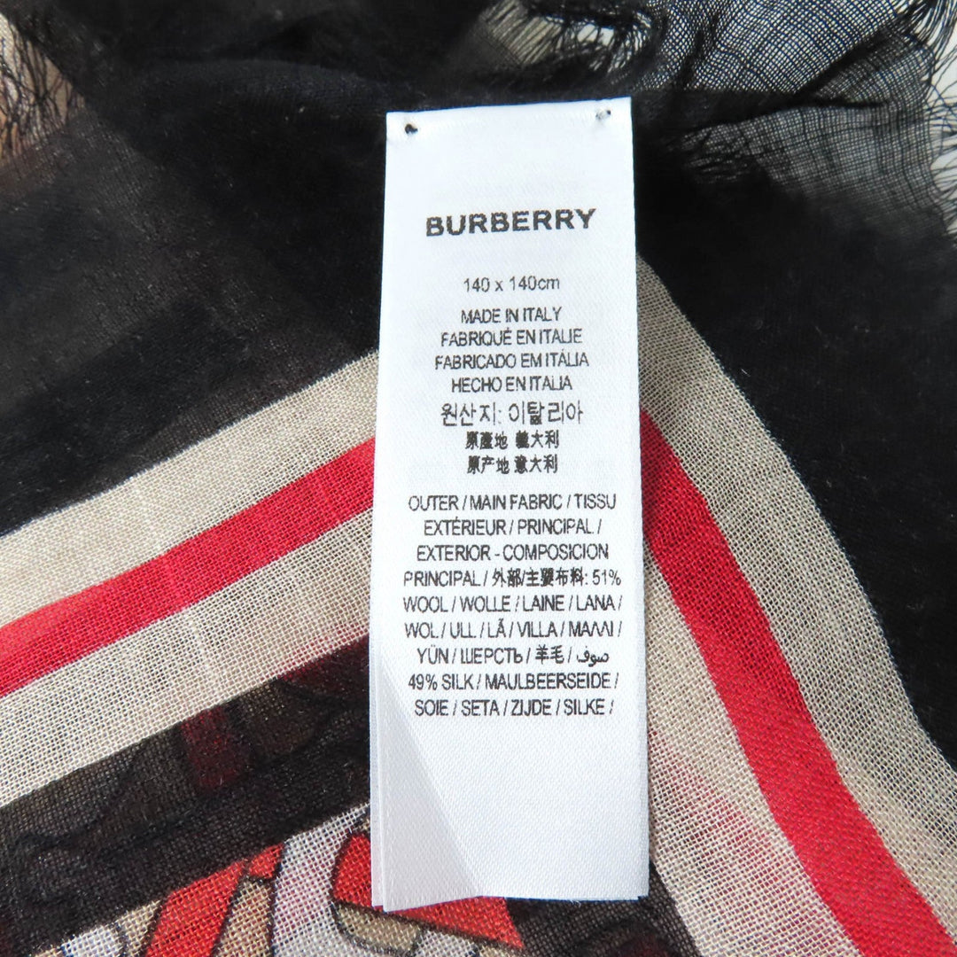 BURBERRY Stall 8018038 Main: 51% wool, Main: 49% silk Multi Women Used Authentic