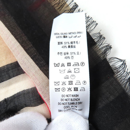 BURBERRY Stall 8018038 Main: 51% wool, Main: 49% silk Multi Women Used Authentic