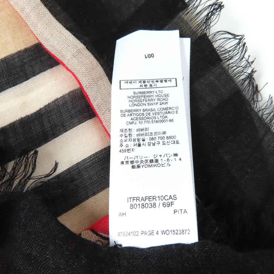 BURBERRY Stall 8018038 Main: 51% wool, Main: 49% silk Multi Women Used Authentic
