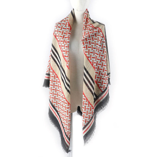 BURBERRY Stall 8018038 Main: 51% wool, Main: 49% silk Multi Women Used Authentic