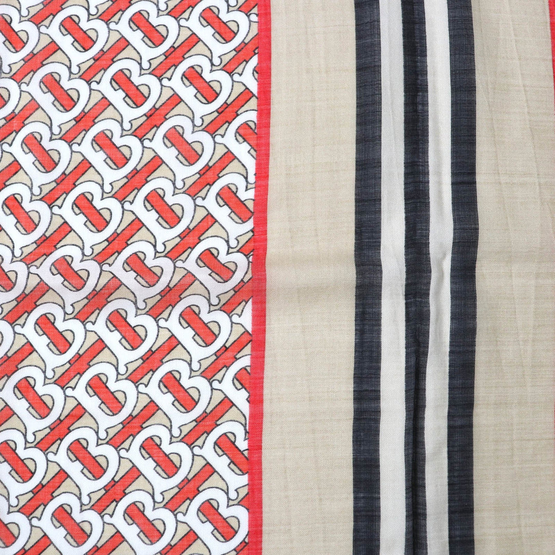 BURBERRY Stall 8018038 Main: 51% wool, Main: 49% silk Multi Women Used Authentic