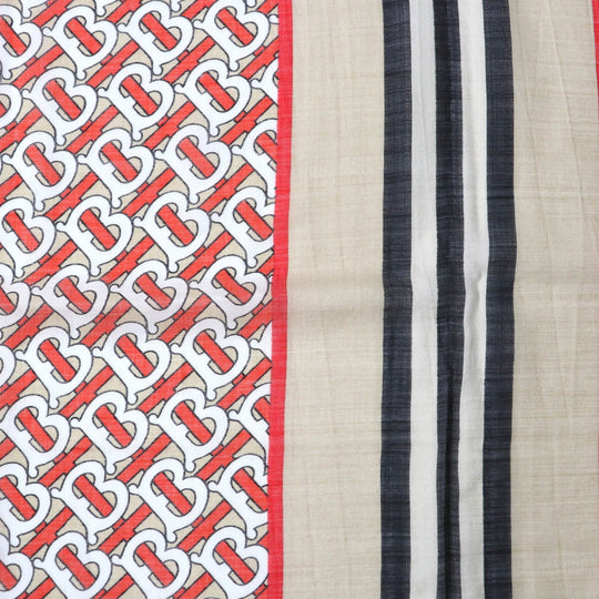 BURBERRY Stall 8018038 Main: 51% wool, Main: 49% silk Multi Women Used Authentic