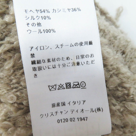 Christian Dior knit 254S59AM420 Outer: 54% mohair, Outer: 36% cashmere, Outer: 10% silk, Part: 100% wool beige Women 40 Used Authentic