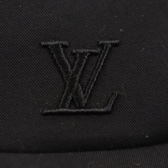LOUIS VUITTON cap M77114 cotton black newsboy monogram mesh
