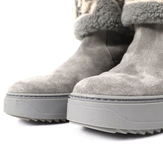 LOUIS VUITTON short boots Main: Mouton gray snowdrop line Women 38 Used Authentic
