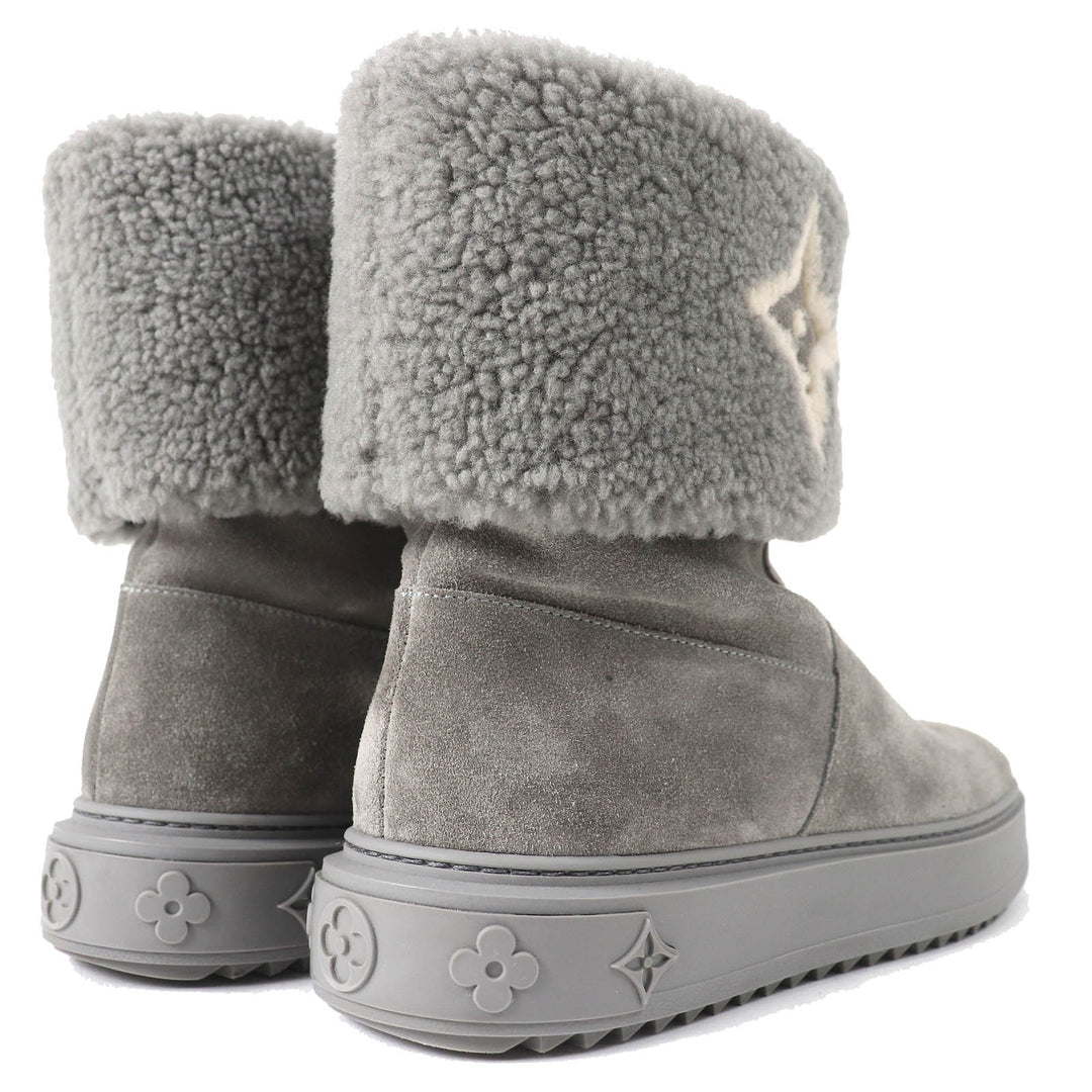 LOUIS VUITTON short boots Main: Mouton gray snowdrop line Women 38 Used Authentic