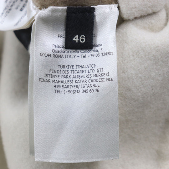 FENDI Jacket FW1077 Main: 100% cashmere Beige Ivory mens 46 Used Authentic