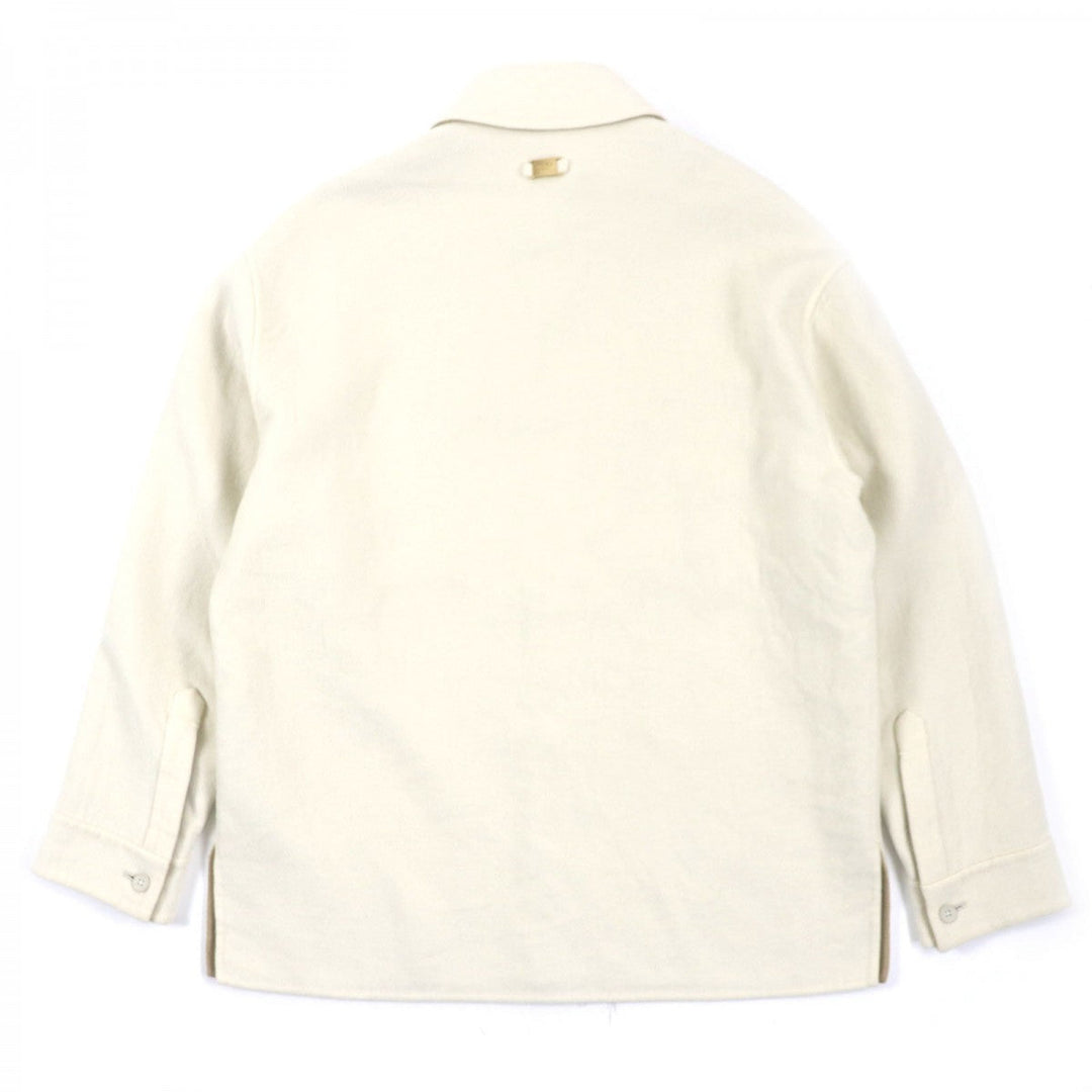 FENDI Jacket FW1077 Main: 100% cashmere Beige Ivory mens 46 Used Authentic